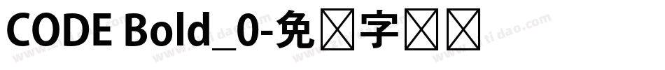 CODE Bold_0字体转换